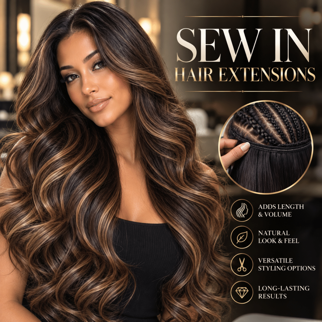 Individual hair extensions,Sew-in hair extensions