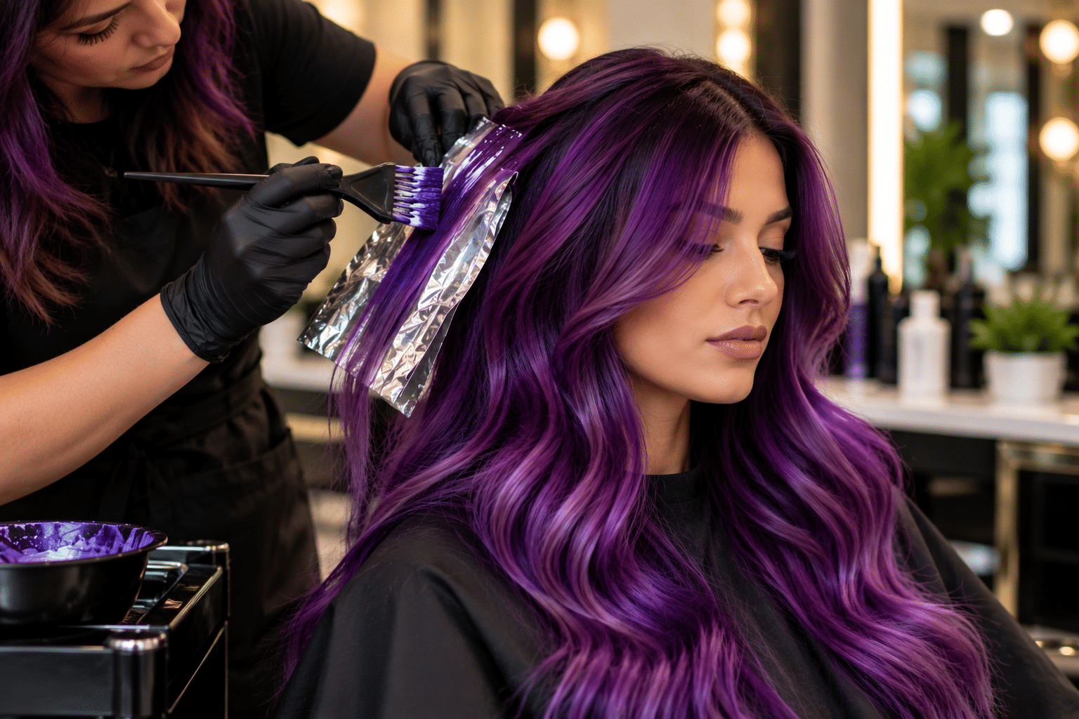 Violet Hair Color Transformation, Shades, Process & Care