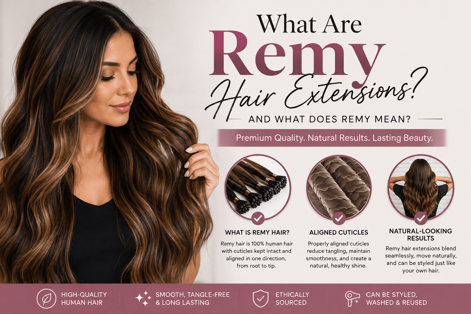 Remy hair extensions, Remy human hair extensions