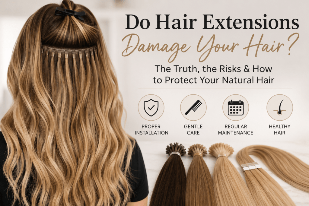 do hair extensions damage your hair, hair extension damage